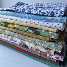 Job Lot 3 kg  Vintage French Pure Cotton Fabric Bundle Floral, Geometric 