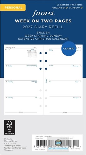 Filofax 2027 personal diary - filofax,