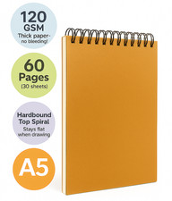 A5 A4 A3 Sketch Book Hardback Pad Spiral 120gsm Cartridge Art Drawing Paper
