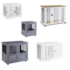 Furniture Style Dog Crate, Puppy Cage End Table, Pet Kennel House with Doors
