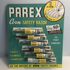Parex Safty Corn Razor N.O.S Counter Display No 98 Gem Razors with Box