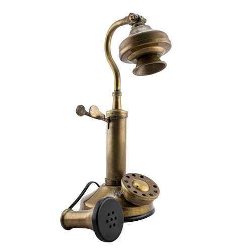 Antique brass phone - antique,