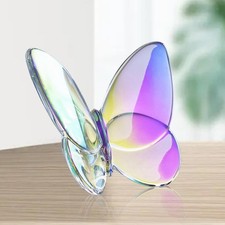 Crystal Butterfly Figurine Ornament Animal Statue Colorful