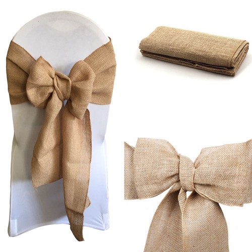 Hessian sashes chair cover - hessian,