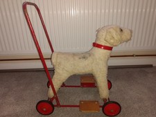 Vintage 1960's Push-Along or Ride-On Dog Toy by Childsplay Toys. Complete.