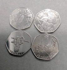  JOBLOT x4 Olympic 50p Coins – Fifty Pence - Circulated – London 2012 (c85) 