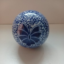3"  Blue and White Ceramic