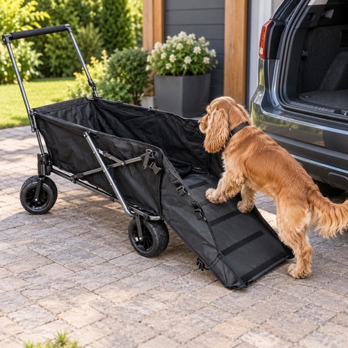 Foldable dog pet - foldable, trolley