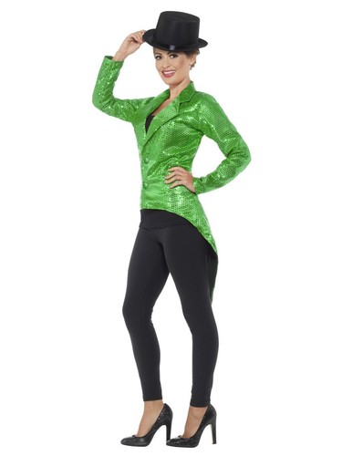 Ladies sequin tailcoat jacket - ladies,