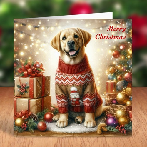 Golden labrador dog christmas - dog,