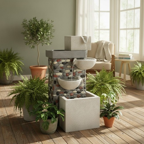 Pebbles fountain outdoor water - pebbles,