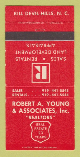Matchbook cover robert young - cover,