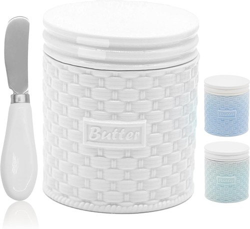 Ceramic butter crock french - butter,