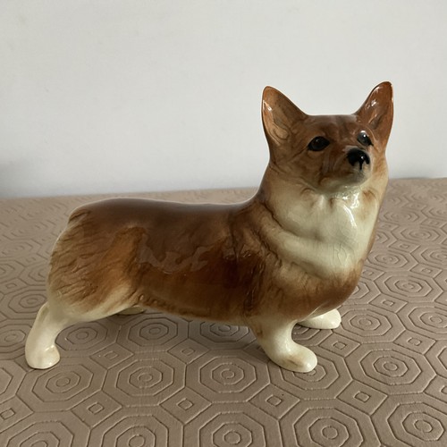 Vintage larger corgi dog - corgi,