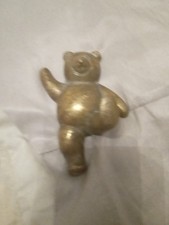 Brass Teddy Bear Walking Out