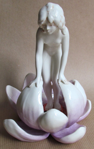 Czech art deco figurine girl - czech,