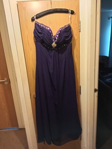 Long purple evening party - long, ball