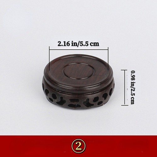 Round wooden base stone - wooden,