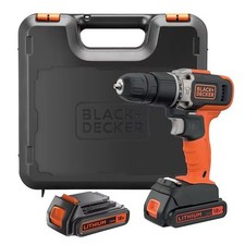 Black+ Decker 18V Cordless 2 Speed Hammer Drill 2x 1.5Ah Batteries  BCD003C2K-GB