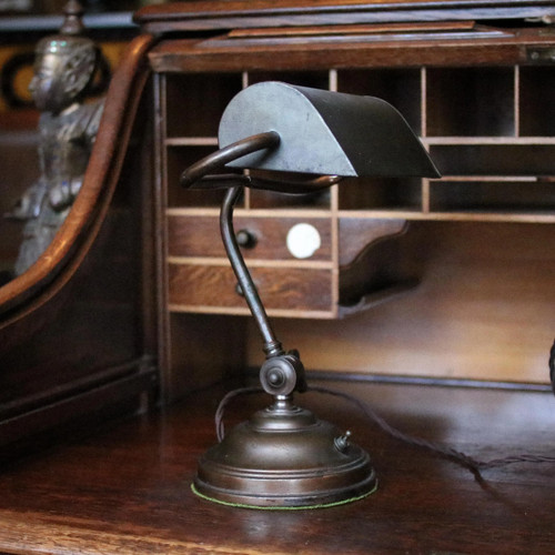 Antique brass bankers - brass, library