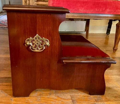 Vintage wood wooden bed - wooden,