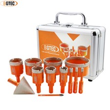 12pcs/box Diamond Core Drilling Bit Set Triangle Shank Hole Saw Cutter for Tile