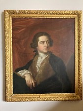 Antique 18th century oil portrait, 6th Baron Digby 1730–1757, Sherborne, Dorset