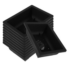  12 Pcs Garden Flower Pots Planter for Indoor Plants Rectangle Bonsai