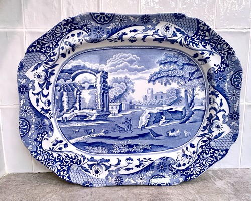 Largest spode blue - 16",