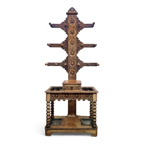 Antique branch hall stand - ,