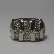 Fancy Double Buckle Ring 925