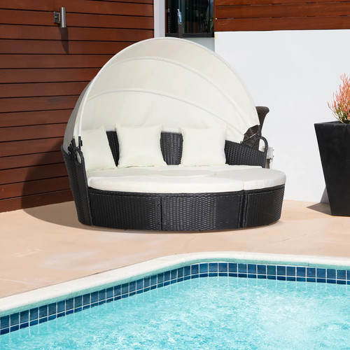 Rattan garden daybed sun bed - rattan,