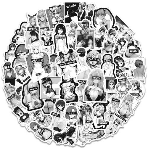 50pcs waifu stickers bomb - 50pcs,