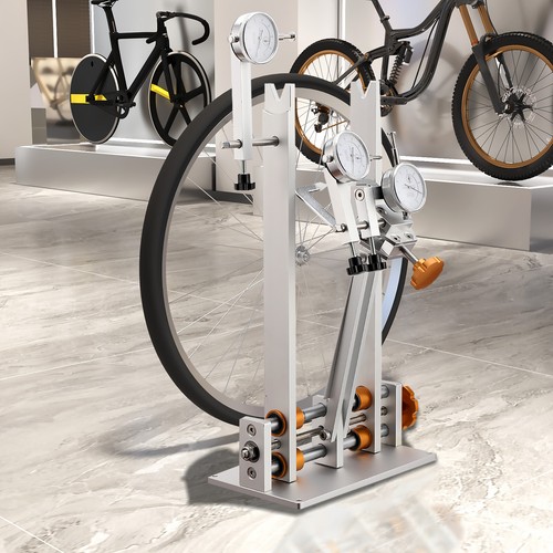 Bicycle wheel truing - wheel, stand