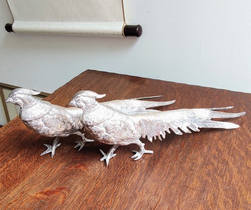 Vintage italy metal - metal, pheasant