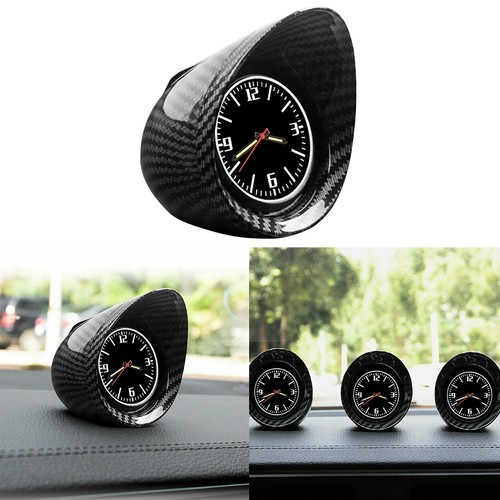 Carbon fiber car clock - carbon,