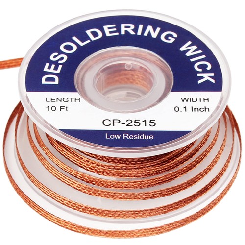 Solder wick braid 10ft length - wick,