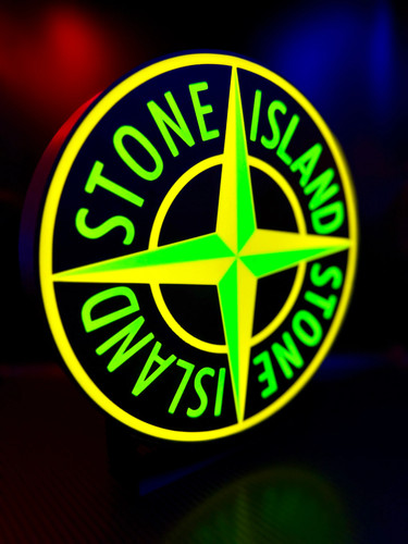 Stone island logo lightbox - island,