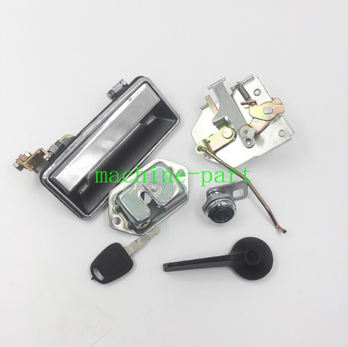 Excavator cab door lock - excavator,