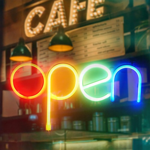 Led open sign - led, window