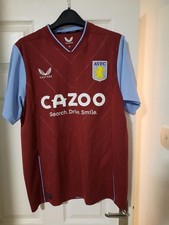Aston Villa Home Shirt 2022/23 Castore Soccer Jersey Men's XL VGC