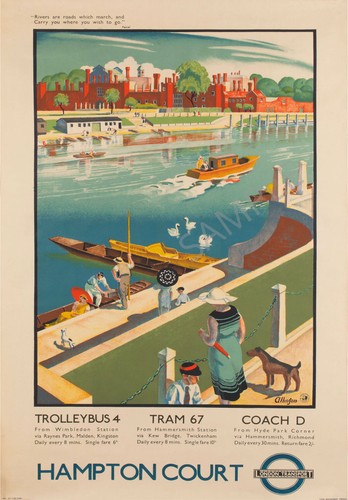 Vintage poster hampton court - poster,