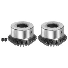 2pcs Bevel Gears 2M 20 Teeth 14mm Hole Tapered Bevel Pinion Gear, 5mm Keyway