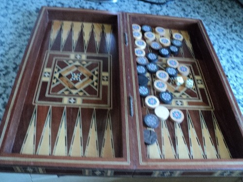 Wooden hand made backgammon - wooden,