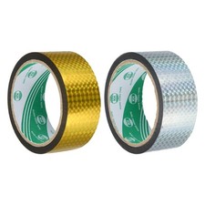 Washi Prism Tape Set 40mm Wide for DIY Crafts, Gold Tone, Silver Tone