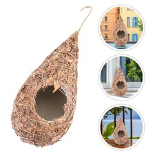 Straw Birds Nest for Bird Breeding Hanging Nest for Garden Decor