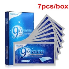 7-70PCS 9D Teeth Whitening Strips Bleaching White Strips Dental Tooth Whitener
