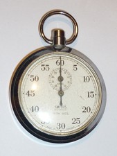 Faulty Vintage Smiths Pocket Stop Watch Military 1/5th Secs Made In England 51mm