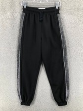 Topshop Joggers Jogging Pants Sweatpants Women's 0-2 XS Embellished Black 10228