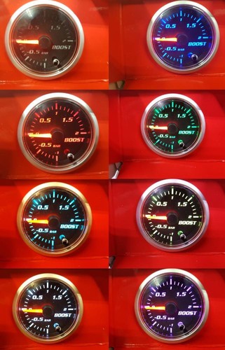 52mm multi colour boost gauge - boost,
